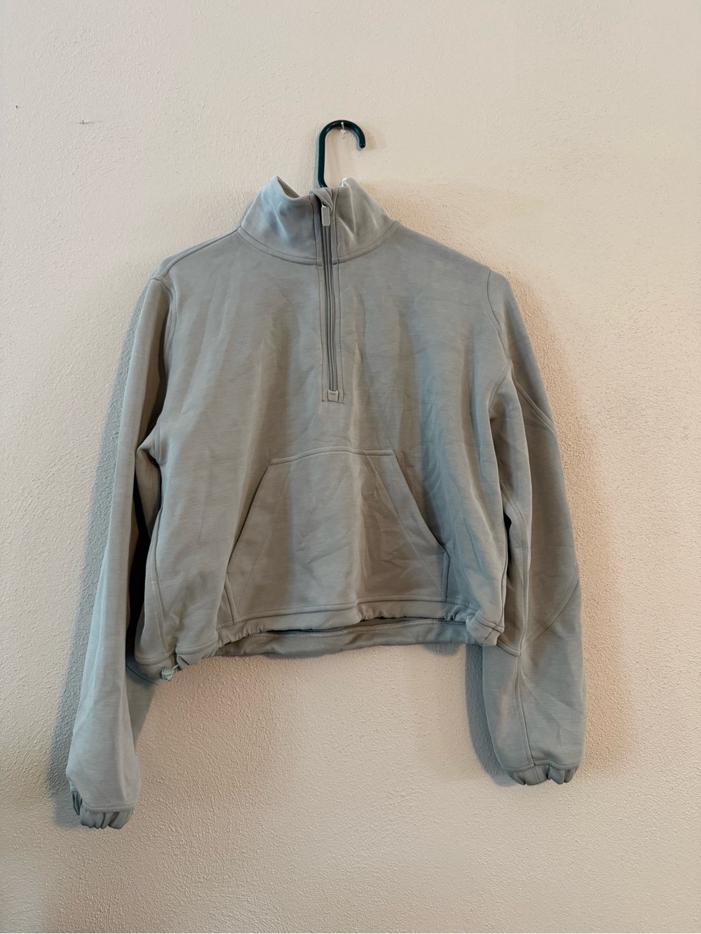 lululemon athletica Light Gray Half-Zip Turtleneck Sweater